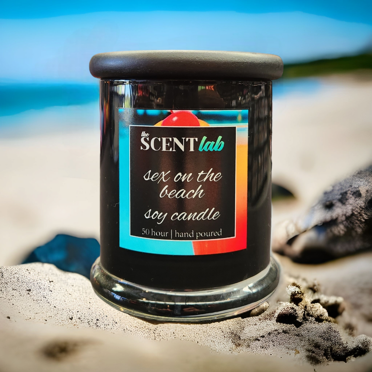 Sex on the Beach - Opaque Black Candle - 50 Hour – The Scent Lab