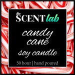 Candy Cane - Clear Candle - 50 Hour