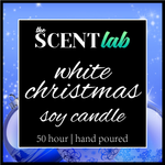 White Christmas - Clear Candle - 50 Hour